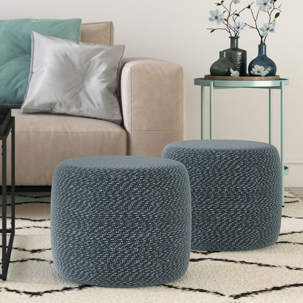 Bayley Round Braided Pouf