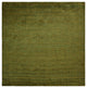 Hand Knotted Loom Silk Mix Area Rug Solid Green Gold