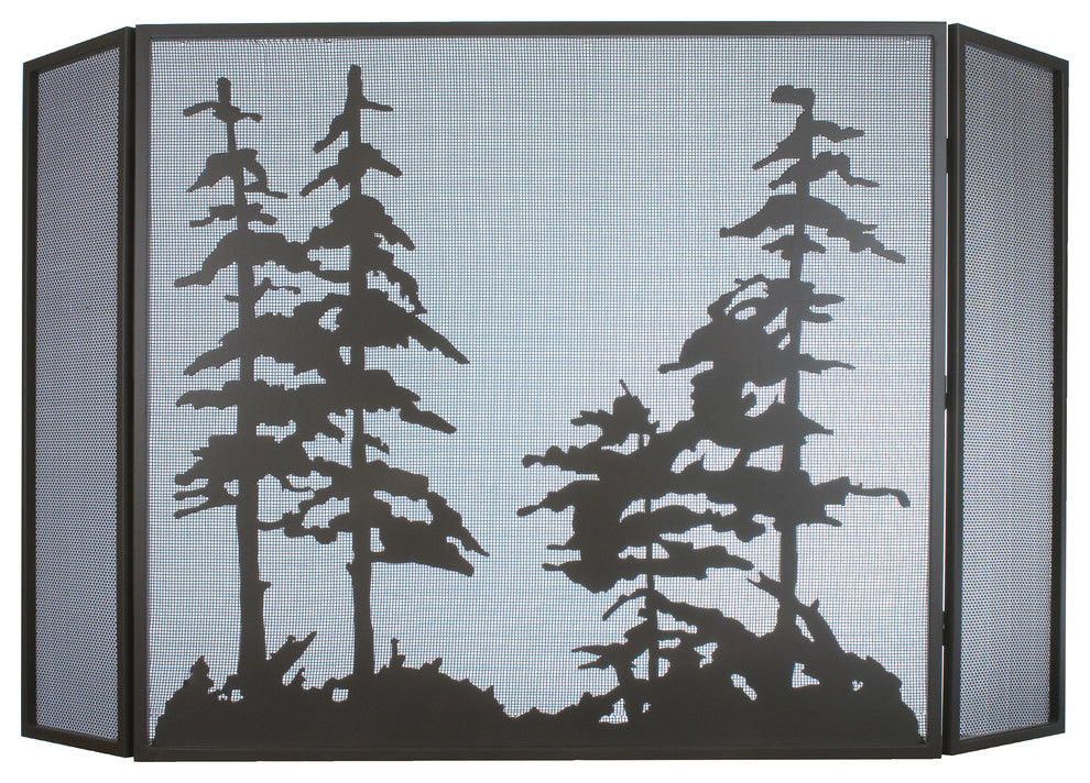 50W X 30H Tall Pines Fireplace Screen