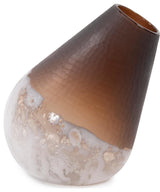 Artistic Slanted Earth Vase, Unique Focal Piece