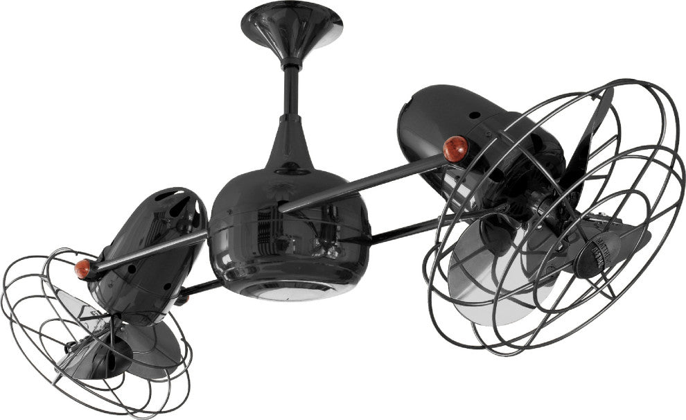 Duplo Dinamico Rotational Ceiling Fan, Black Nickel