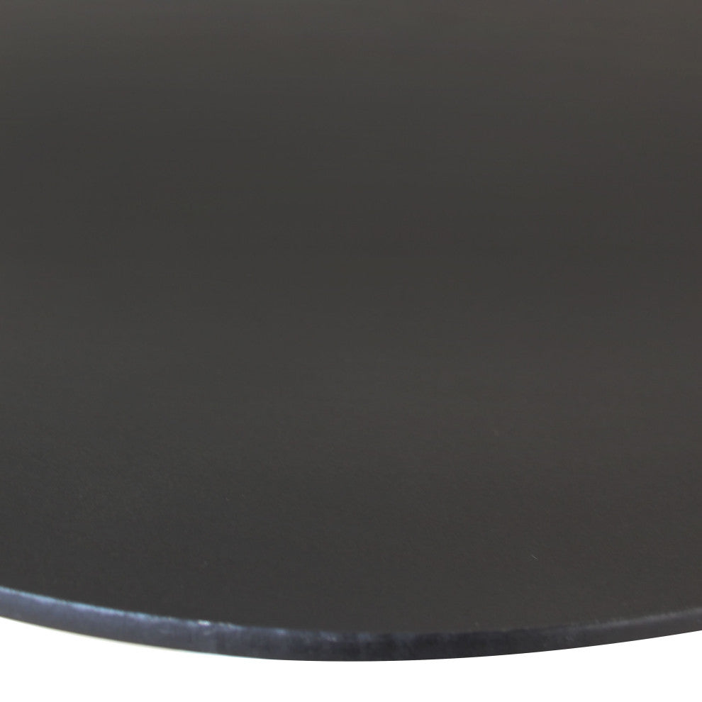 Alfie Pedestal Side Table, White and Black