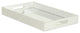Labai Faux Shagreen, Mirrored Tray, Silver
