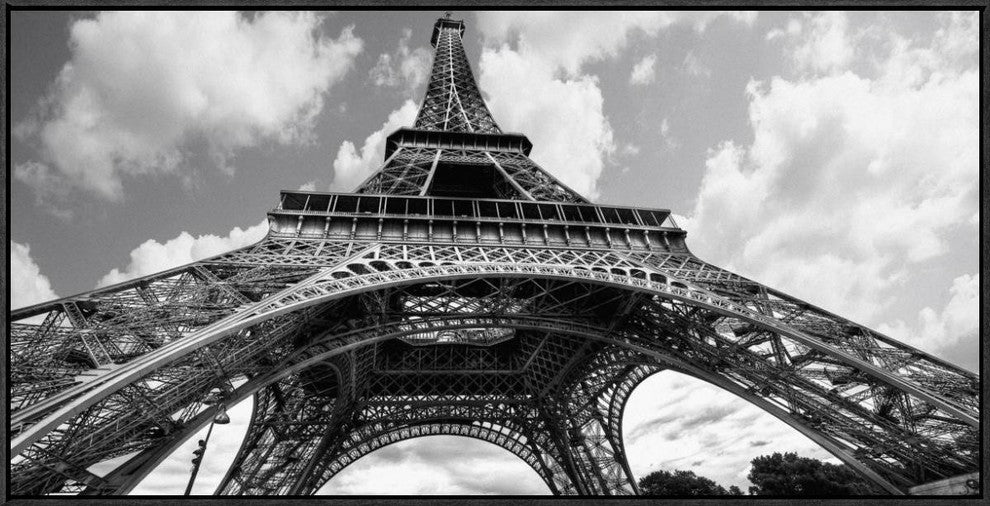 "The Eiffel Tower in Spring" Framed Canvas Giclee by Elias Jonette, 37x19"
