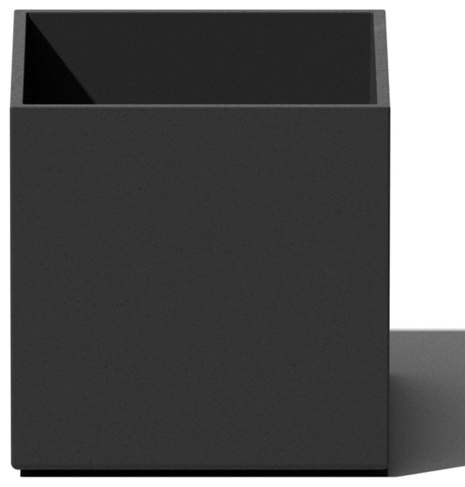 Veadek Geo Series Cube 5" Planter, Black, 5 Inch, 1 Pack
