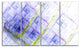 Light Blue Fractal Grill, Abstract Art on Canvas, 48"x28", 4 Panels