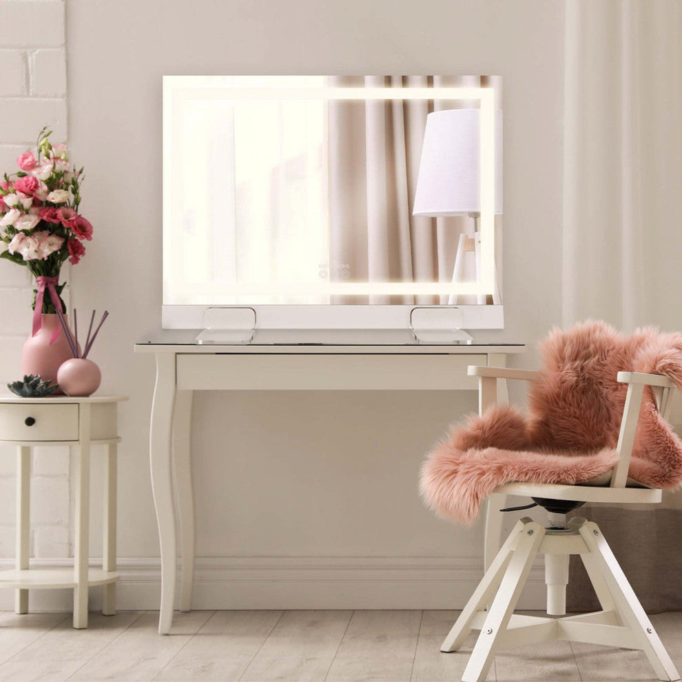 Glamour Tri Tone Wide LED Makeup Mirror With Light