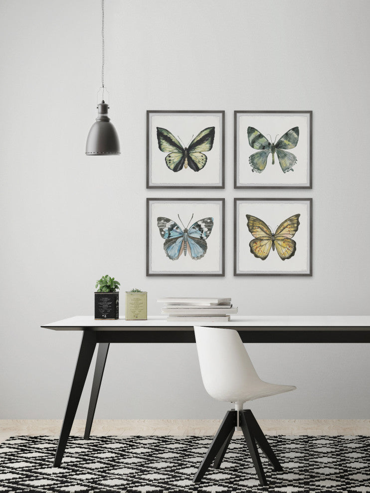 Fly Like a Butterfly Quadriptych, Set of 4, 24x24 Panels