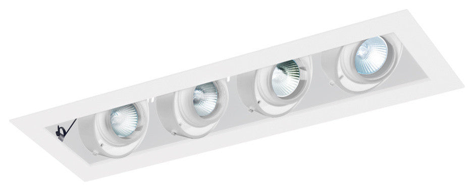 4-Light Linear New Construction, White Trim, White Gimbal, White