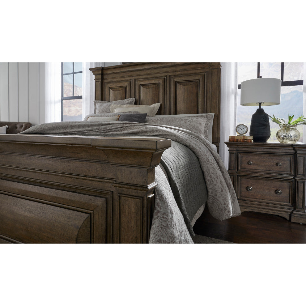 Woodbury Queen Panel Bed in Cowboy Boots Brown