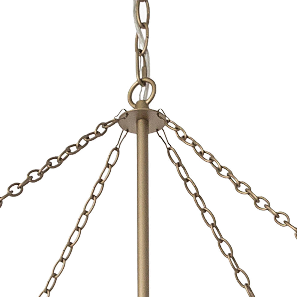 6 Light Dimmable Geometric Chandelier