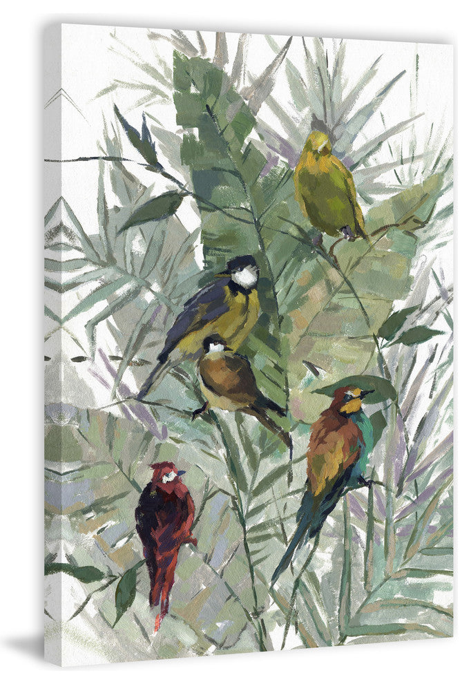 "Morning Birds I" Painting Print on Wrapped Canvas, 24"x36"