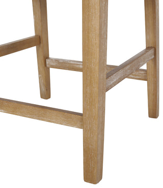 Chaparral Contemporary Fabric Upholstered Wood 26" Counter Stools, Set of 2, Beige/Weathered Natural