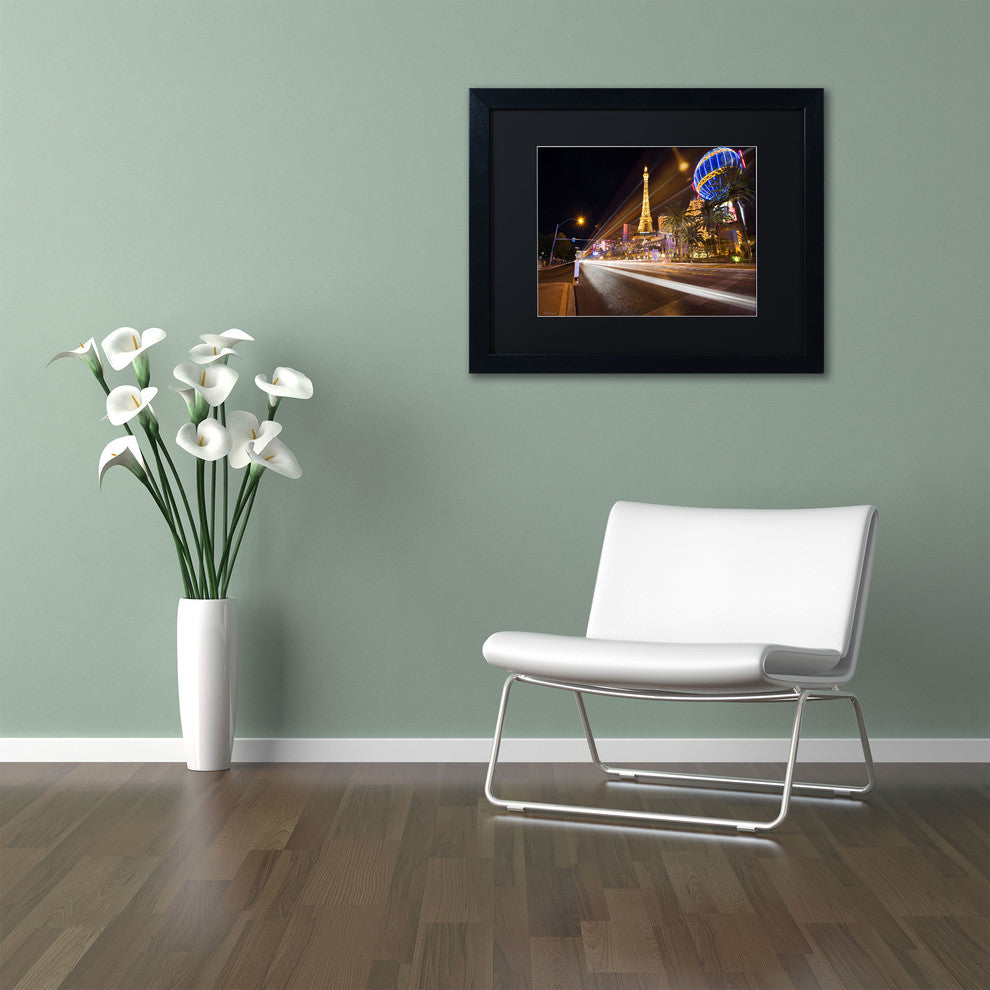 'Las Vegas Blvd.' Matted Framed Canvas Art by David Ayash