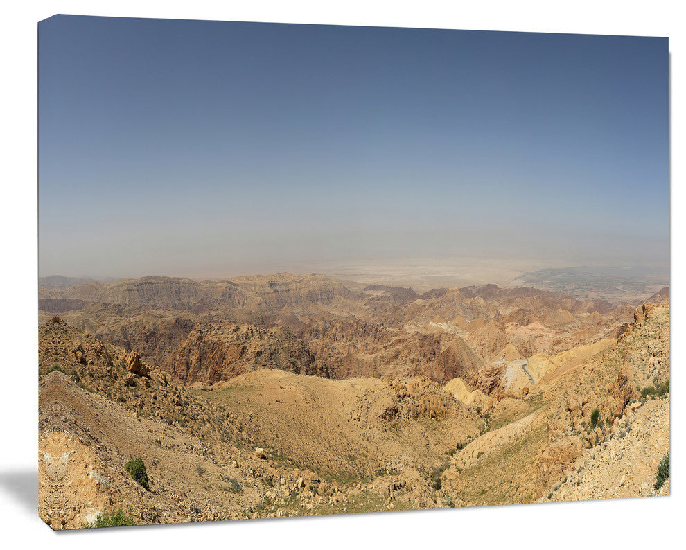 Panorama Desert Hills Jordan, Landscape Canvas Art Print, 40"x30"