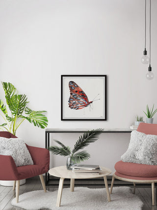 "Tiger Butterfly" Framed Painting Print, 18"x18"