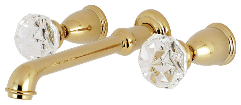 Kingston Brass Two-Handle Wall Mount Tub Faucet, Polished Brass