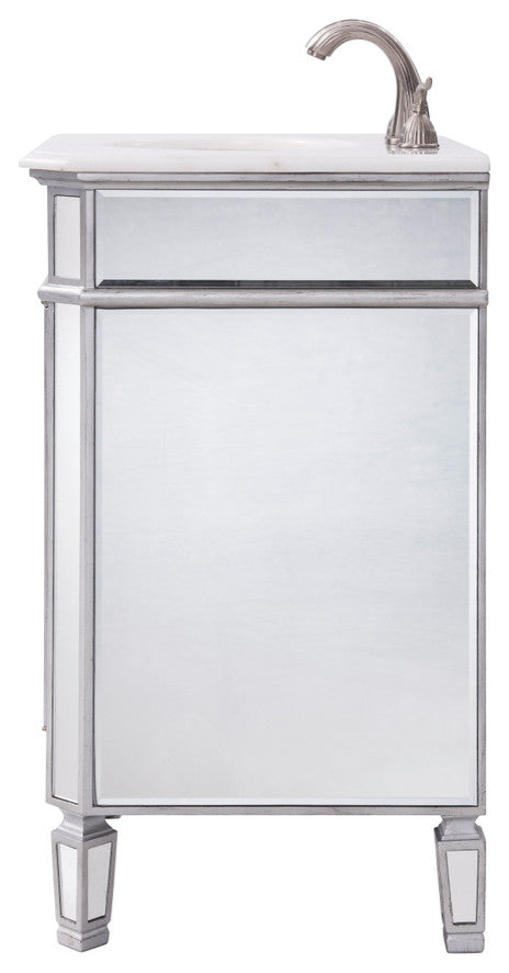 24" Single Bathroom Vanity Set, White, White, 24