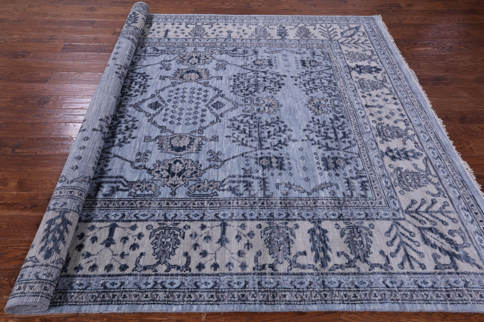 8' 1" X 10' 3" Handmade Turkish Oushak Wool Rug - Q13644