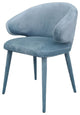 Blue Gray Fabric Wrapped Dining Chair