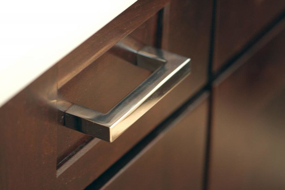 Celeste Square Bar Pull Cabinet Handle Polished Chrome Stainless 14mm, 12.5"