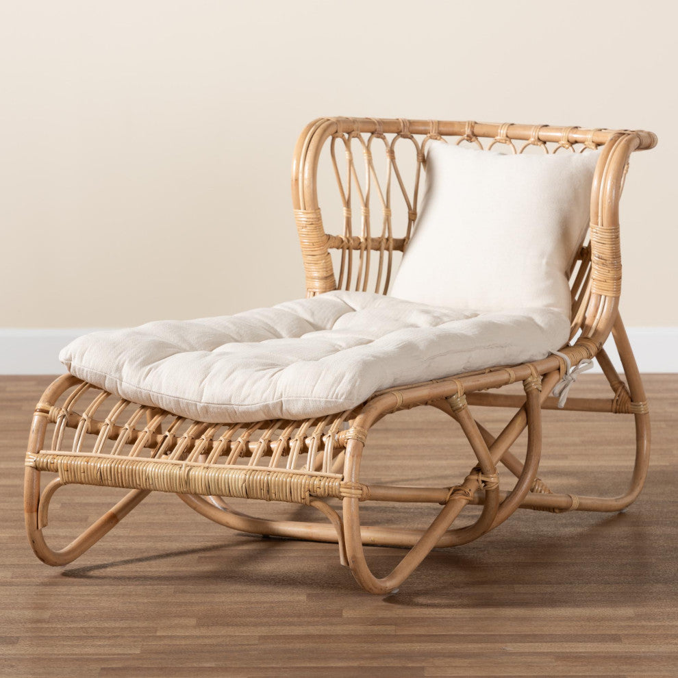 Anita Natural Brown Rattan Chaise