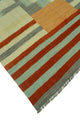 Winchester Kilim Zohreh Ivory/Light Green Rug, 6'3x9'8