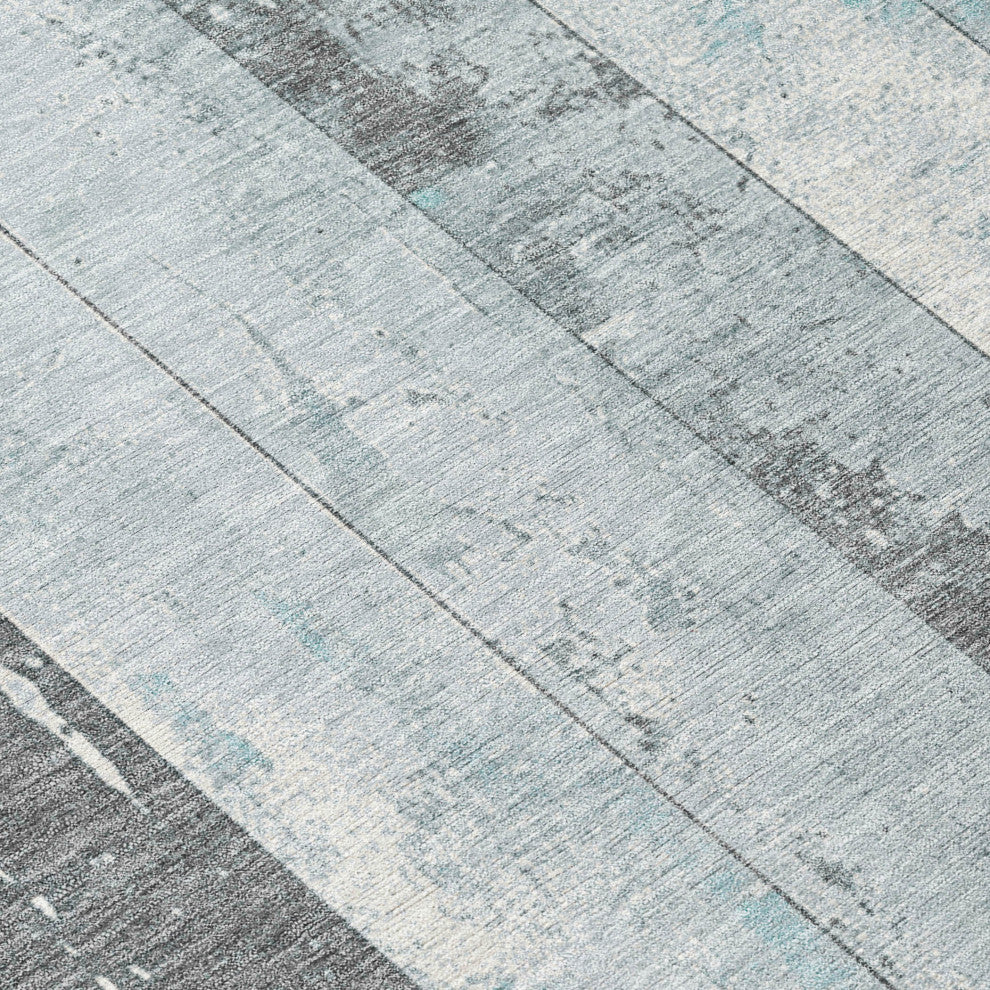 Machine Washable Indoor/Outdoor Chantille ACN1868 Teal 5' x 7'6" Rug