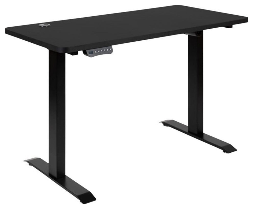 Electric Height Adjustable Standing Desk - Table Top 48" Wide - 24" Deep (Black)