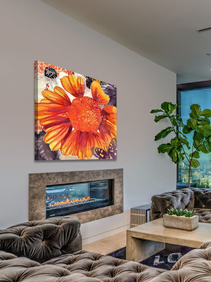 "Blanket Flower" Painting Print on Wrapped Canvas