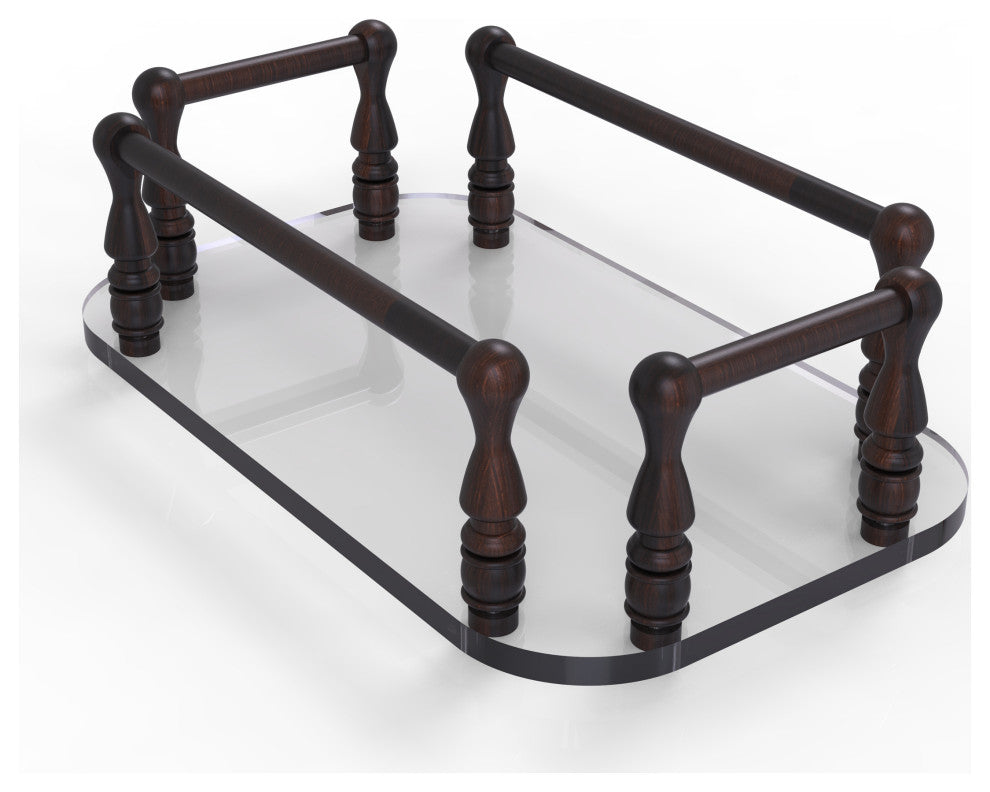 Vanity Top Glass Guest Towel Tray, Venetian Bronze