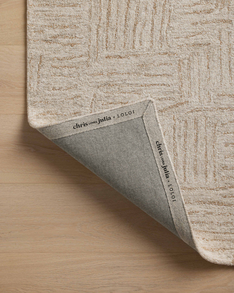 Chris Loves Julia x Loloi Polly Smoke / Sand 3''-6" x 5''-6" Accent Rug