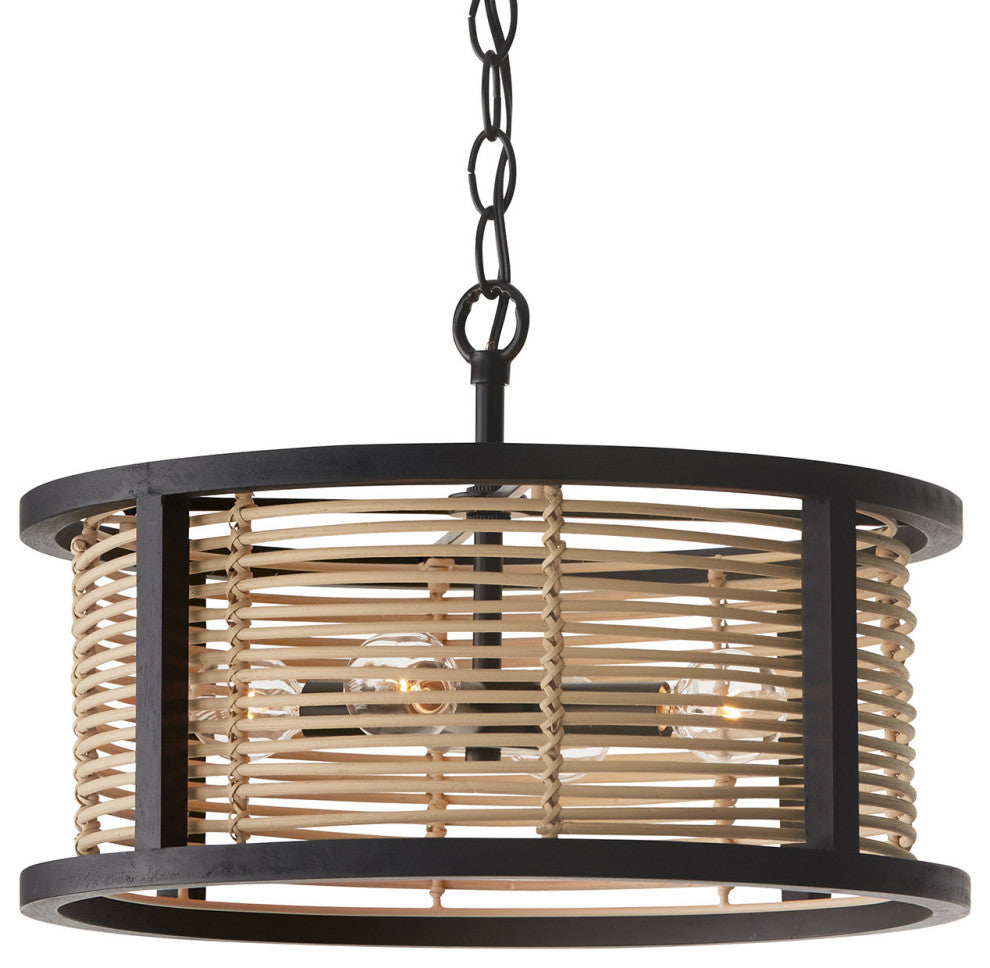 Capital Lighting 244041 Rico 4 Light 16"W Semi-Flush Drum Ceiling - Flat Black