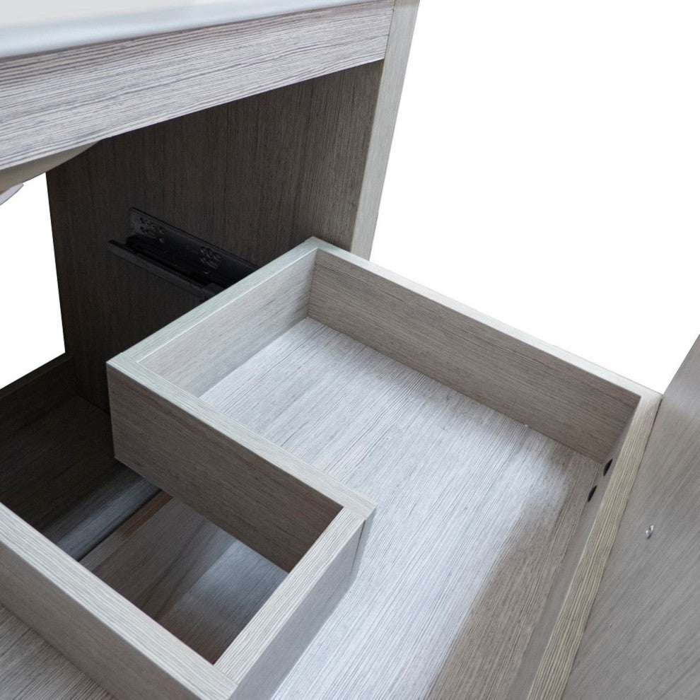 30" Single Sink Vanity With Gray Pine Finish