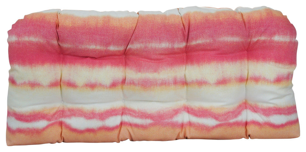 42"X19" U-Shaped Patterned Tufted Settee/Bench Cushion, Willsboro Sunrise