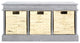HomeRoots 40" X 13" X 20" Gray MDF Rattan Skin Storage Bench With Baskets