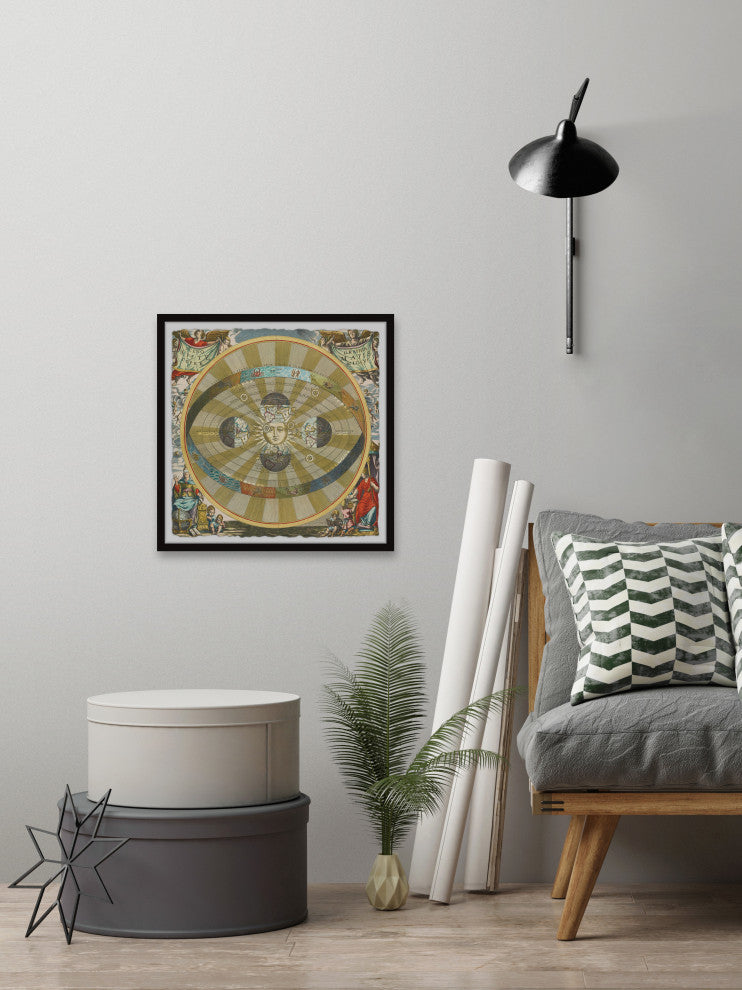 "Zodiac Sphere" Framed Painting Print, 32x32