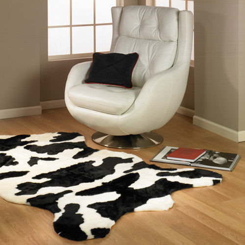 Faux Fur Cow Pelt Rug, 56"x79"