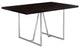 Dining Table, 60" Rectangular, Metal, Laminate, Brown, Chrome