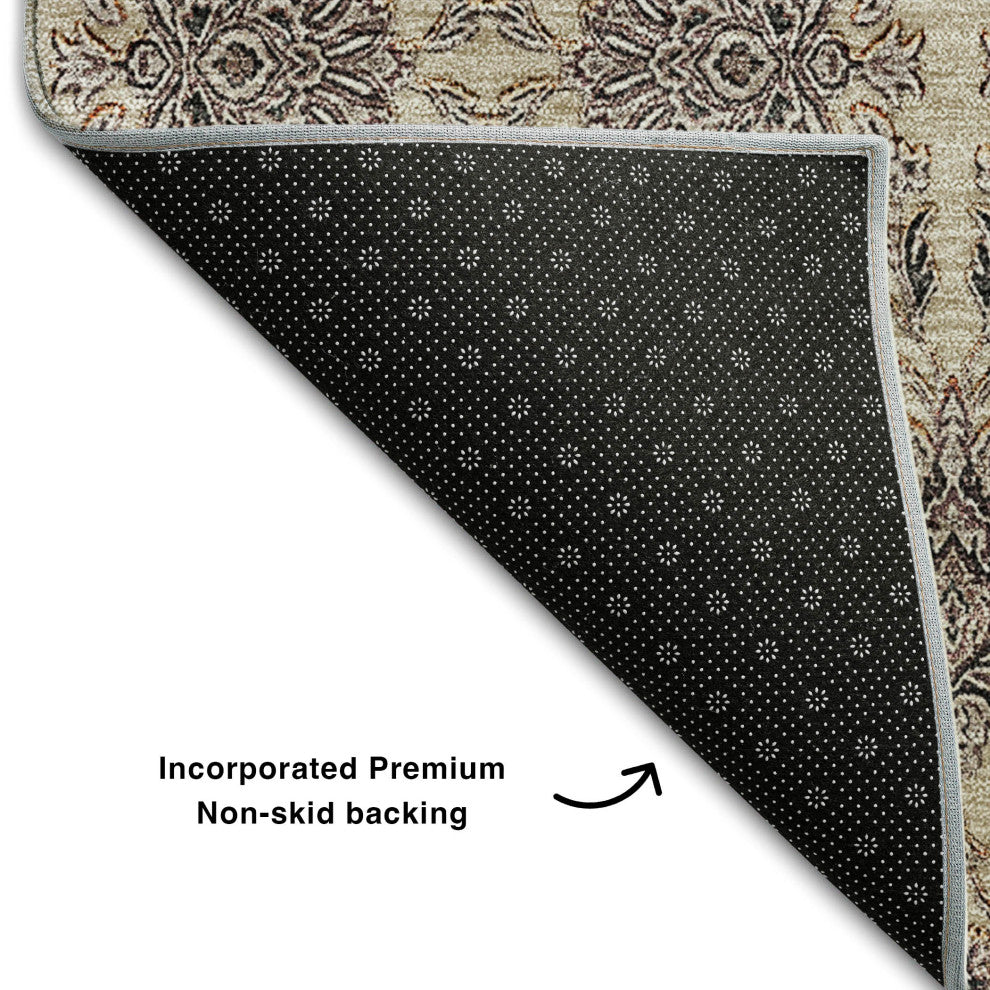 Premium Machine Washable Mayfield AMF702 Ivory 9' x 12' Rug