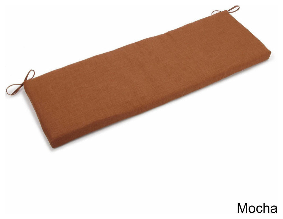 57"x19" Outdoor Spun Polyester Loveseat Cushion, Mocha