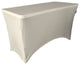 LA Linen Rectangular Spandex Table Cover, White, 48"x30"x30"