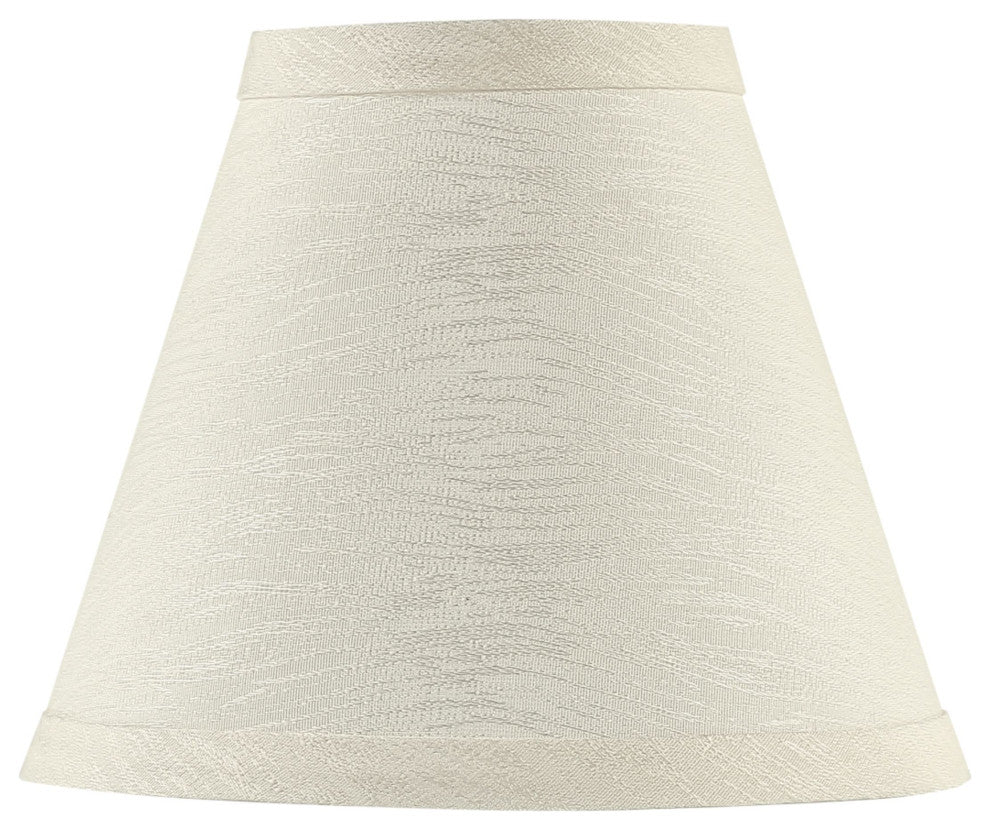 Small Hardback Empire Chandelier Clip-On Lamp Shade Off White 3"x6"x5", Set of 5