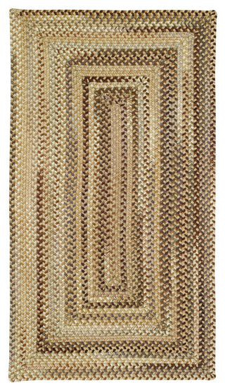 Manchester Concentric Braided Rectangle Rug, Beige Hues, 1'8"x2'6"