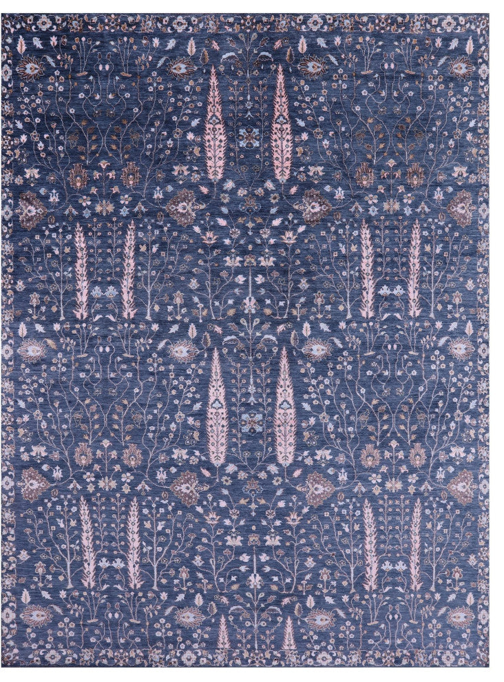 Persian Ziegler Handmade Wool and Silk Rug 8' 10" X 11' 10" Q7050