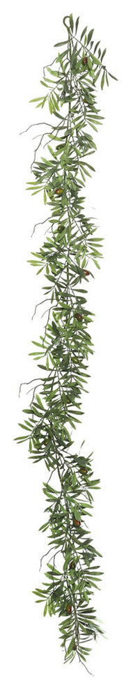 6' Green Olive Hill Garland