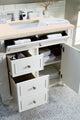 Bristol 36" Single Vanity Bright White, Eternal Marfil Quartz