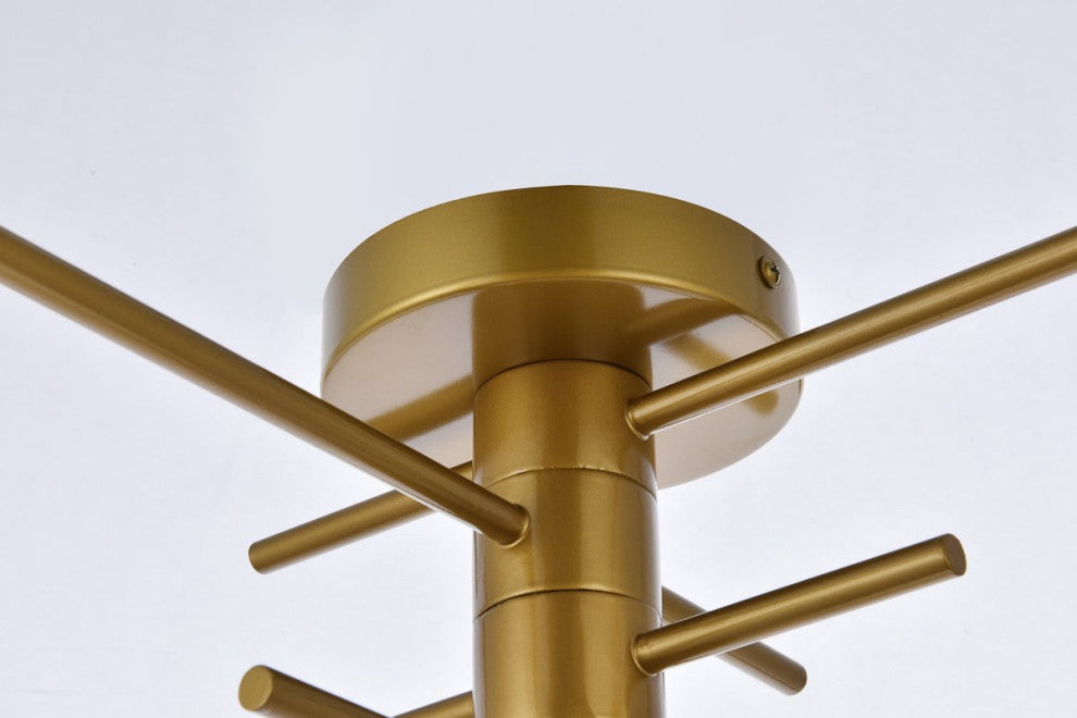 Xander 4-Light Flush Mount, Brass
