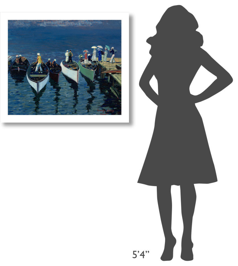 "Holiday on the Hudson, c.1912" Paper Print by George Benjamin Luks, 32"x27"