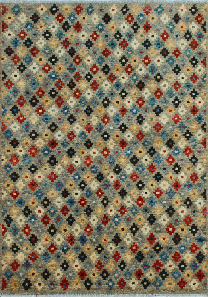 Balochi Ted Gray Rug, 4'9x6'8